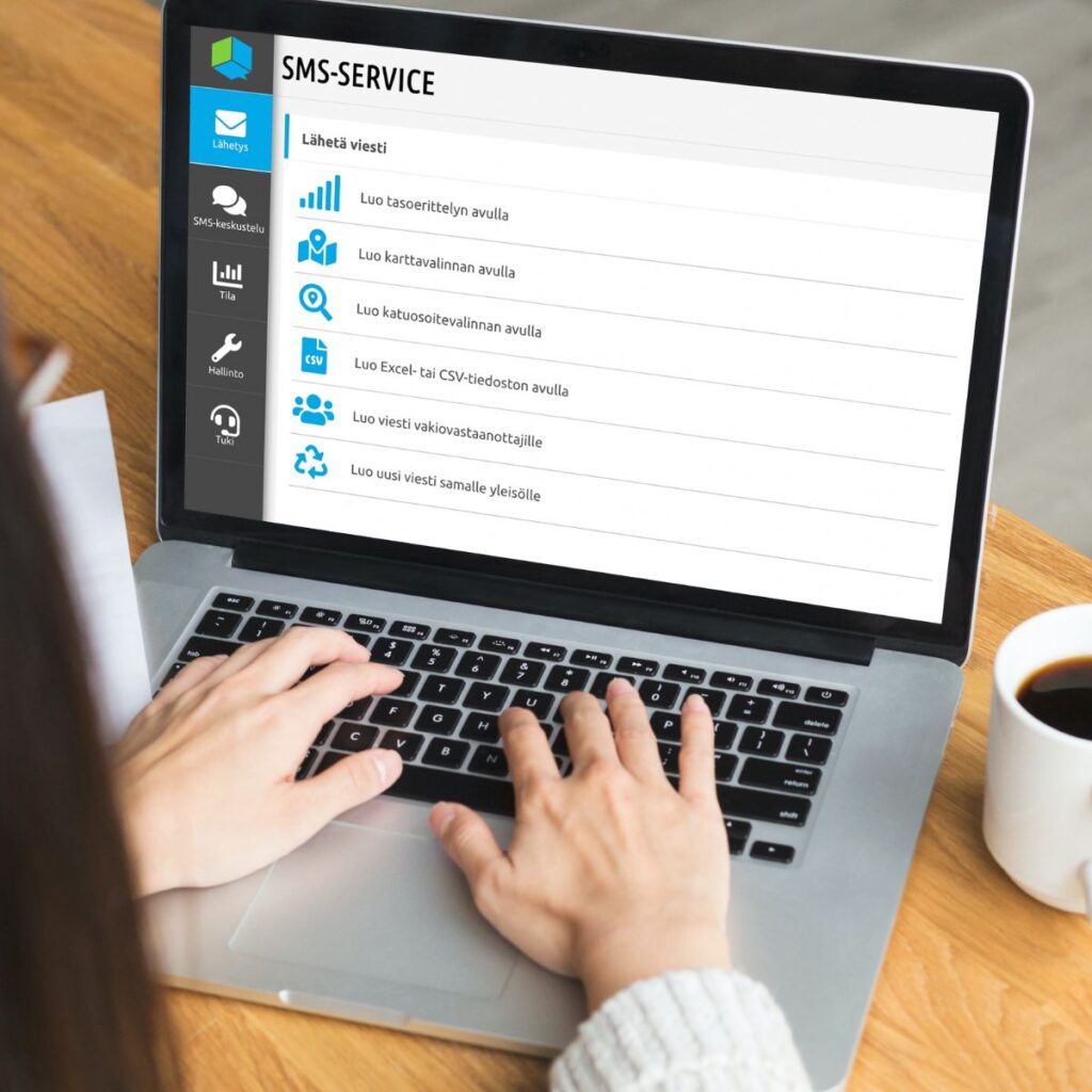 SMS-Service hallintosivu