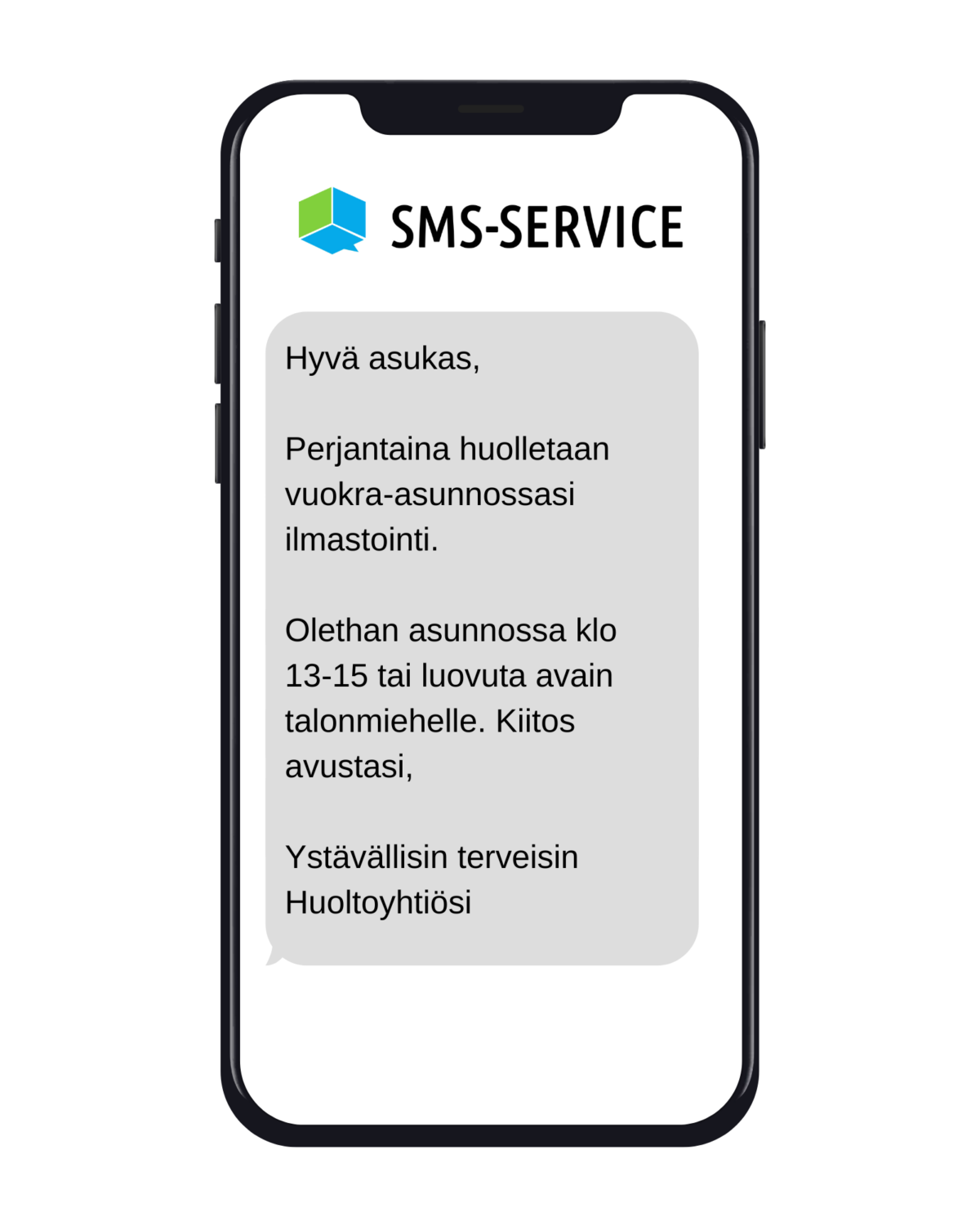asuntoyhtiön tekstiviestiesimerkki